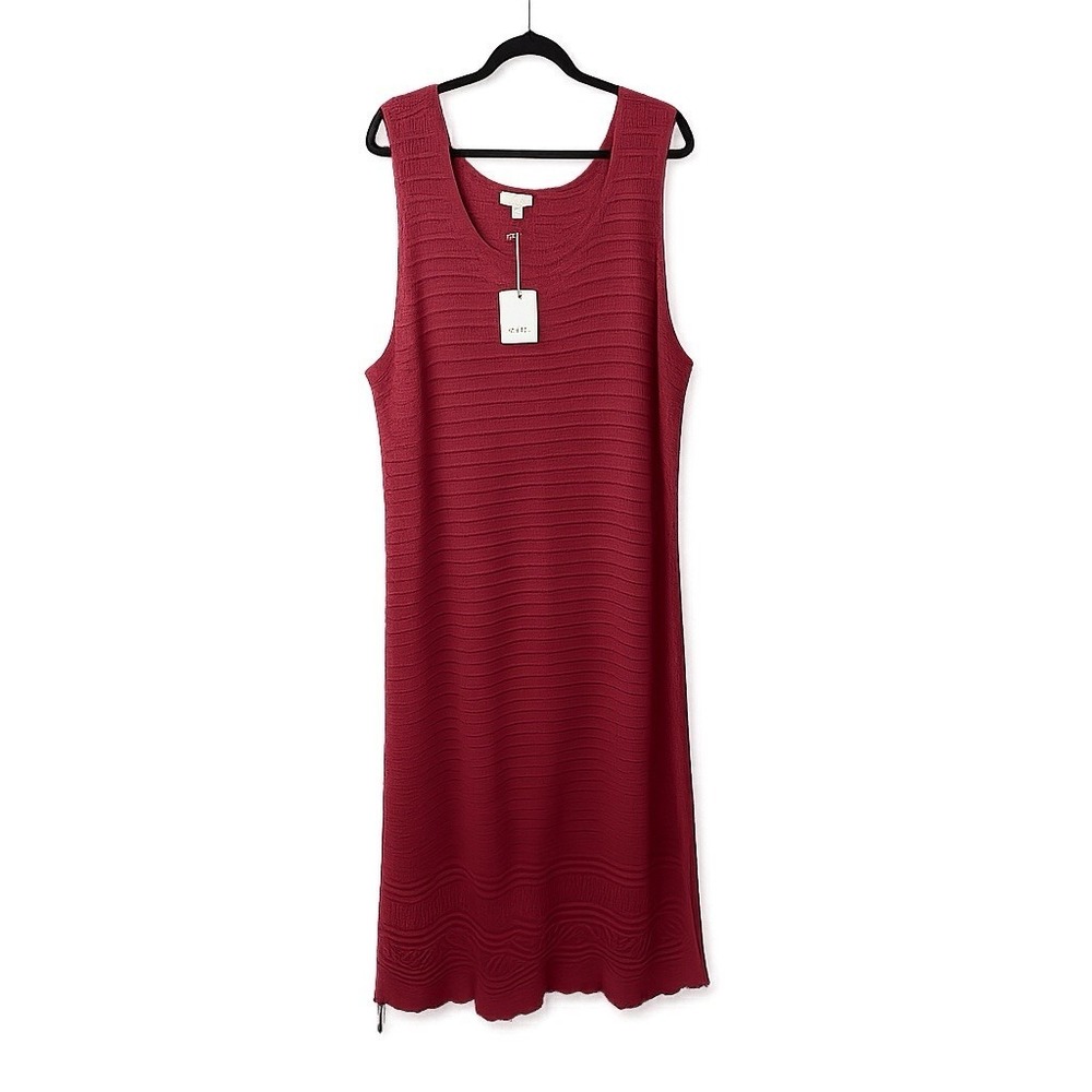 ANA Open Knit Maxi Dress Dusty Rose Beach Cover Up Boho Resort Coastal Womens 2X